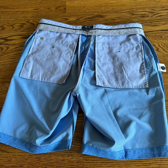 Peter Millar Crown Crafted Surge Performance Blue Shorts | Size 33 - Picture 9 of 11